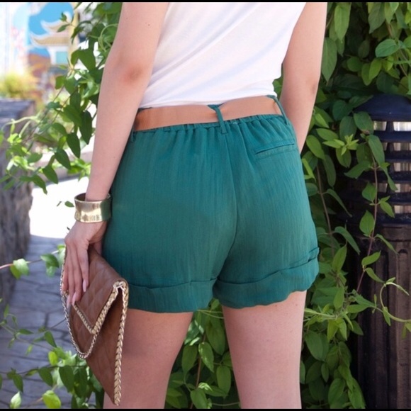 Green dressy shorts - Picture 2 of 2